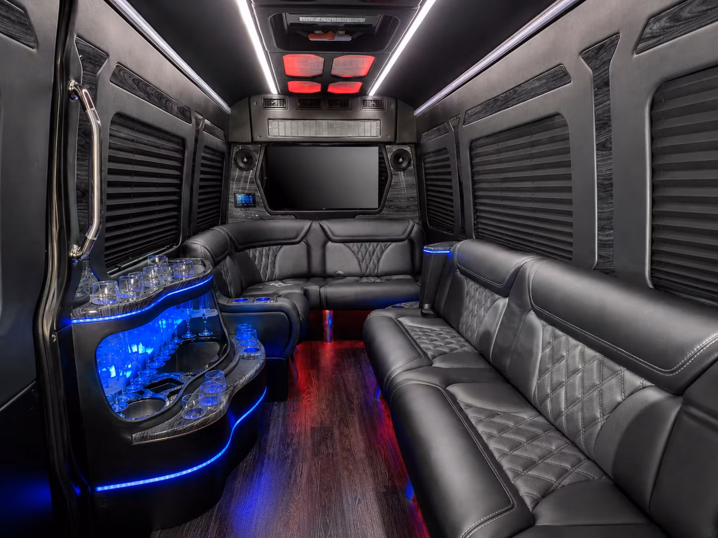 fall river 50 passenger party bus inside